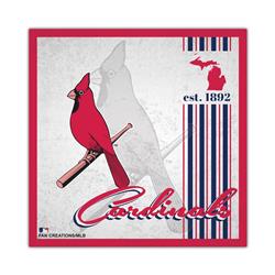 10 x 10 in. Album Design St. Louis Cardinals Wood Sign