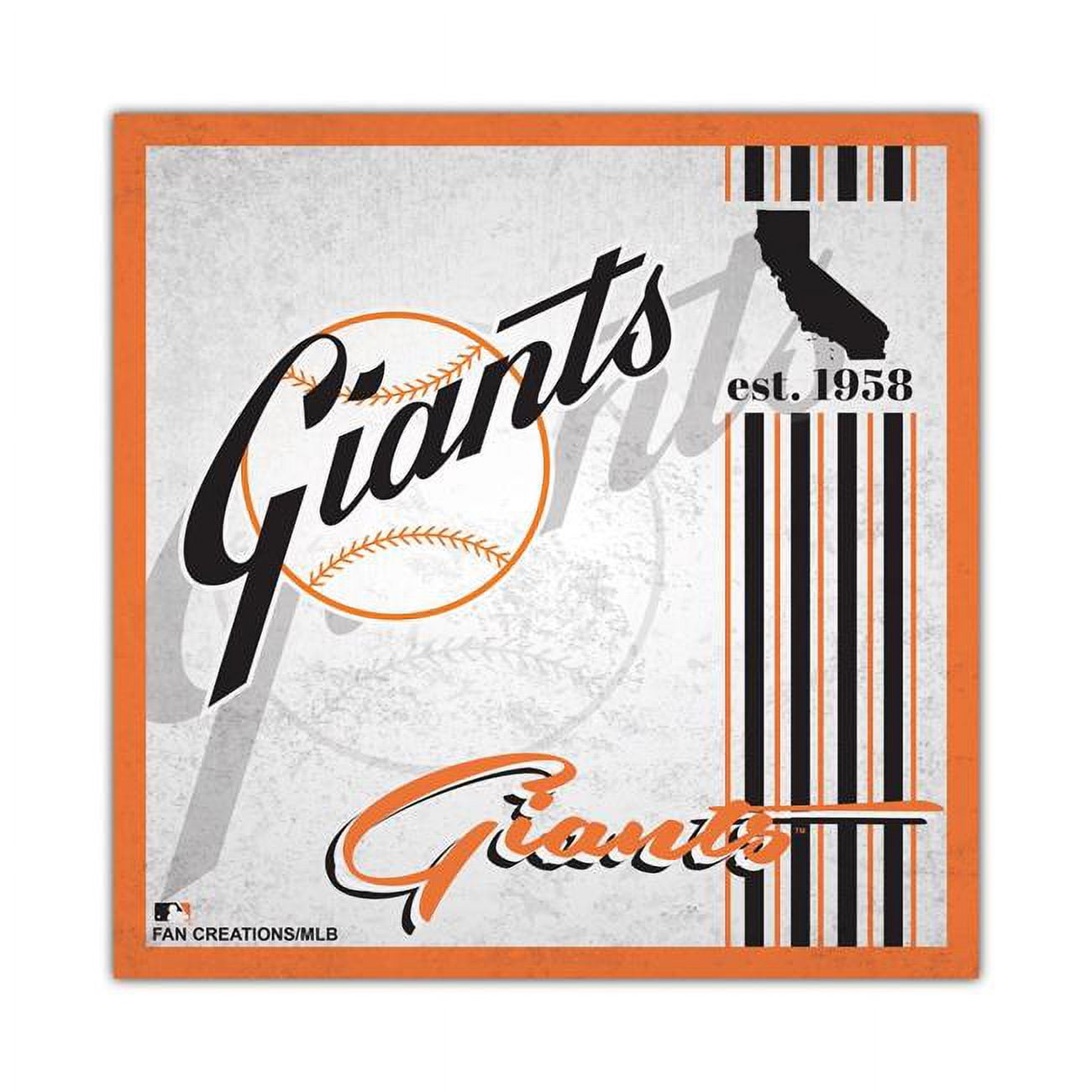 10 x 10 in. Album Design San Francisco Giants Wood Sign