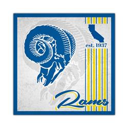 7846137146 10 x 10 in. Album Design Los Angeles Rams Wood Sign