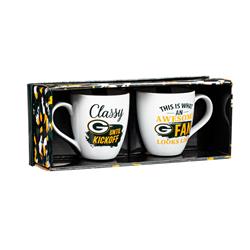194679918 17 oz Ceramic Set with Gift Box Green Bay Packers Coffee Mug - 2 Piece