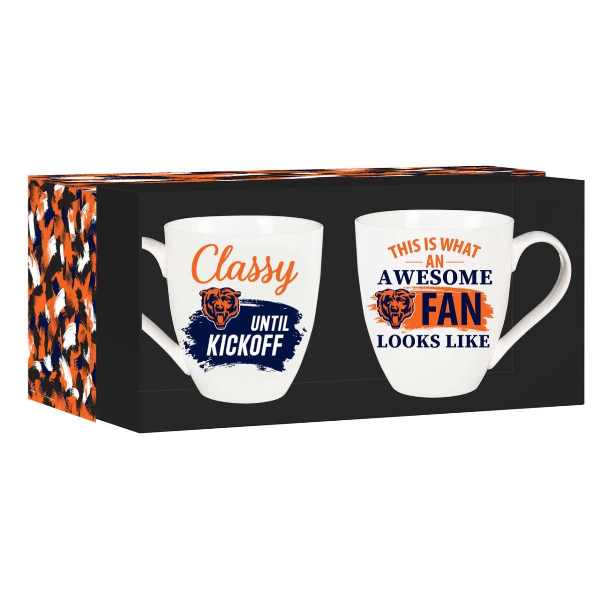 194695334 17 oz Ceramic Set with Gift Box Chicago Bears Coffee Mug - 2 Piece