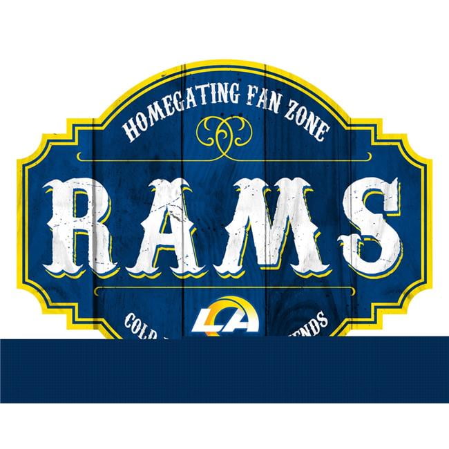 7846118155 12 in. NFL Los Angeles Rams Wood Homegating Tavern Sign