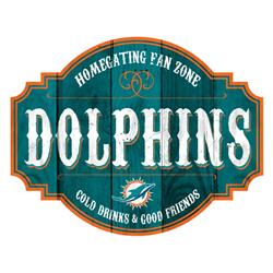 12 in. Homegating Tavern Miami Dolphins Wood Sign