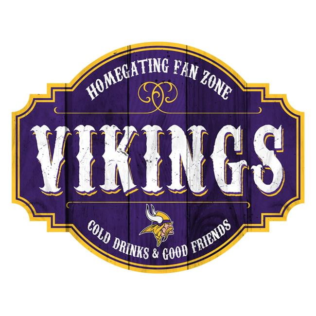 12 in. Homegating Tavern Minnesota Vikings Wood Sign
