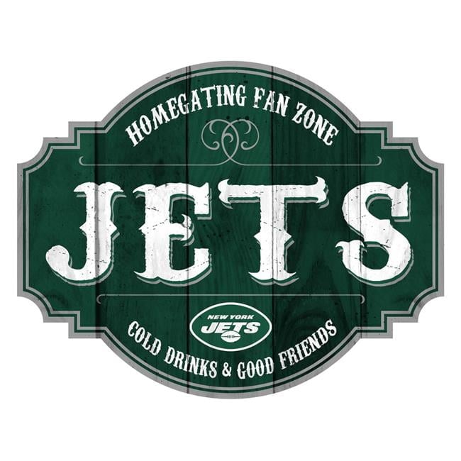 12 in. Homegating Tavern New York Jets Sign Wood