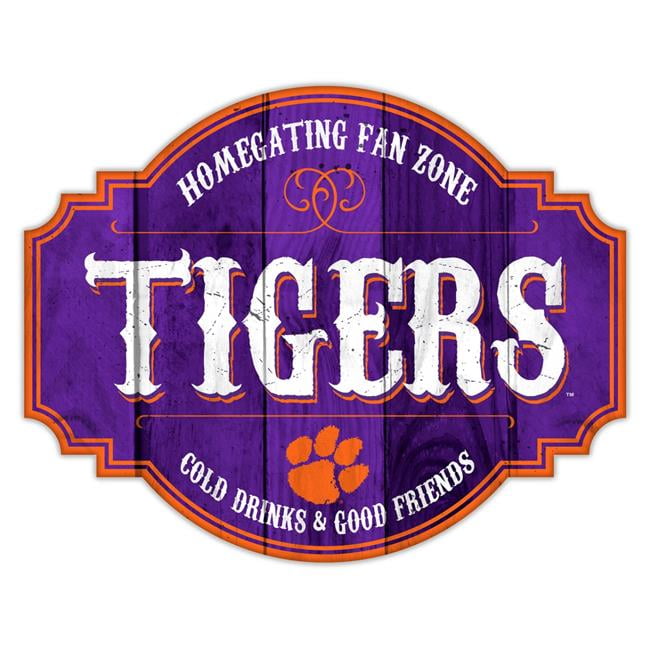 12 in. Homegating Tavern Clemson Tigers Wood Sign