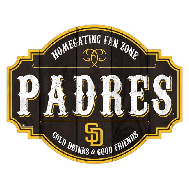 7846118549 12 in. San Diego Padres Sign Wood Homegating Tavern