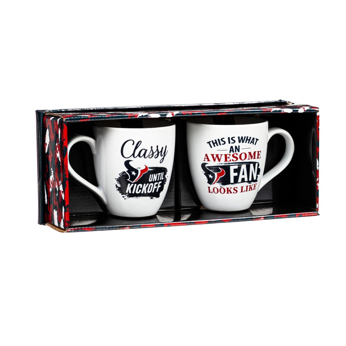 194609558 17 oz Ceramic Set with Gift Box Houston Texans Coffee Mug - 2 Piece