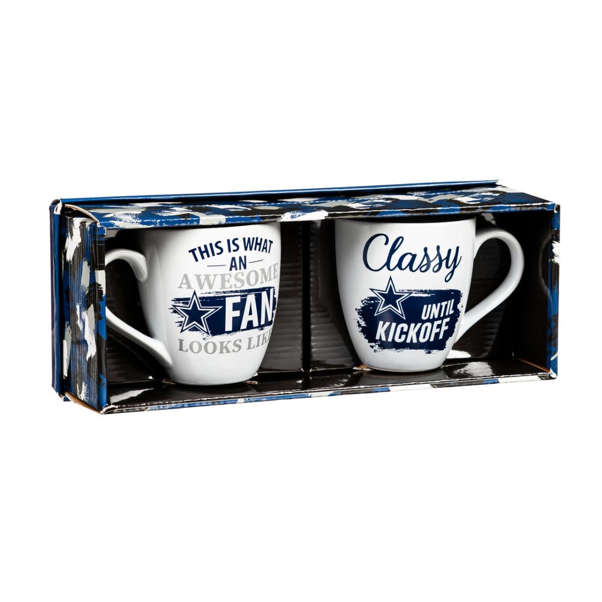 194626160 17 oz Ceramic Set with Gift Box Dallas Cowboys Coffee Mug - 2 Piece