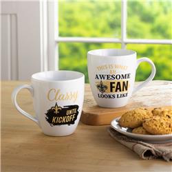 194629611 17 oz Ceramic Set with Gift Box New Orleans Saints Coffee Mug - 2 Piece