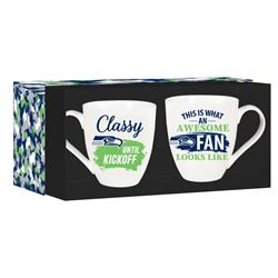 194629612 17 oz Ceramic Set with Gift Box Seattle Seahawks Coffee Mug - 2 Piece
