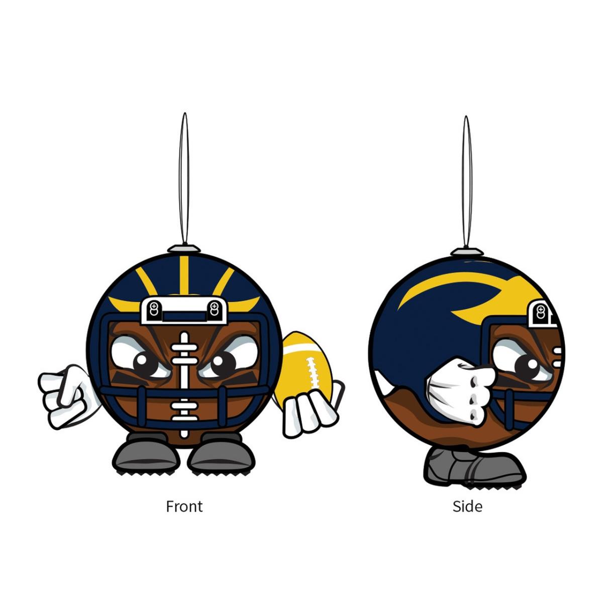 194669988 3 in. Michigan Wolverines Ornament Ball Head