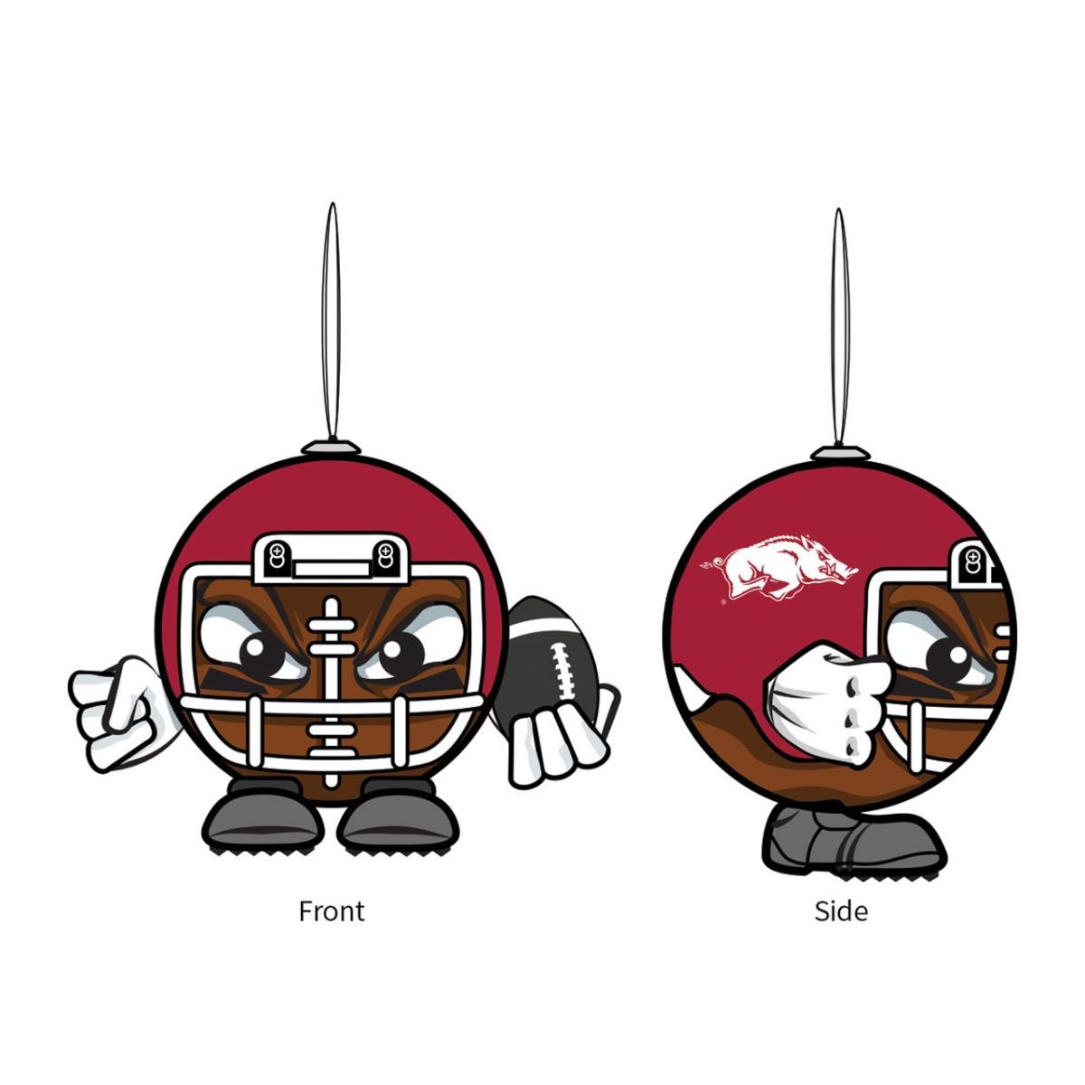 194673061 3 in. Arkansas Razorbacks Ornament Ball Head