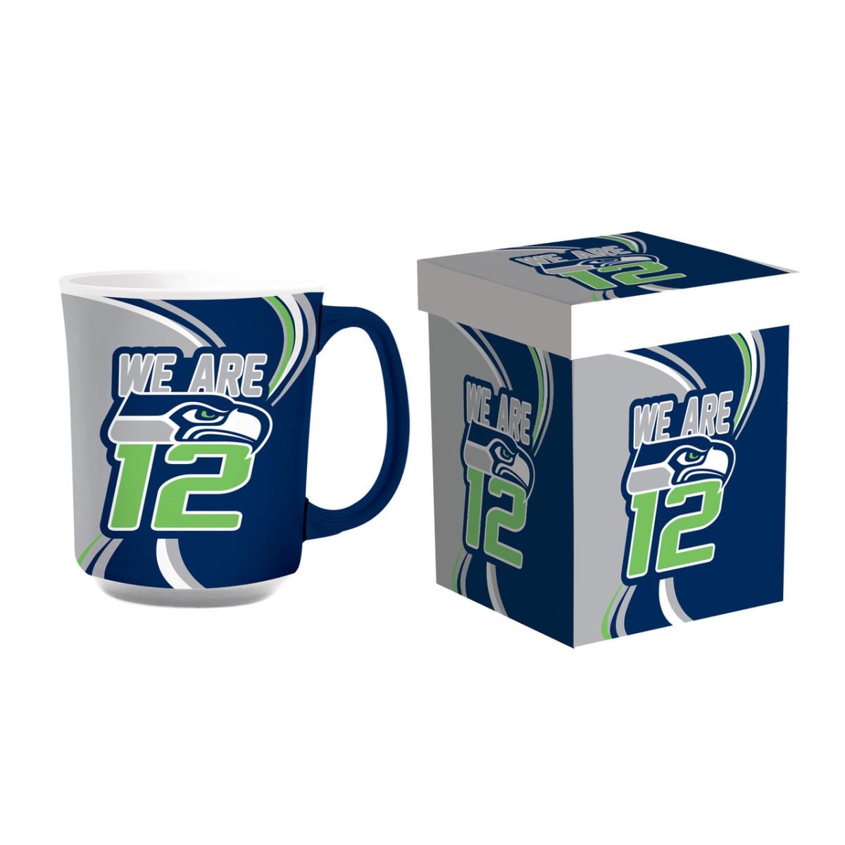194676012 14 oz Ceramic with Matching Box Seattle Seahawks Coffee Mug