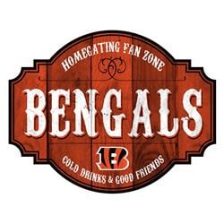 12 in. Homegating Tavern Cincinnati Bengals Sign Wood