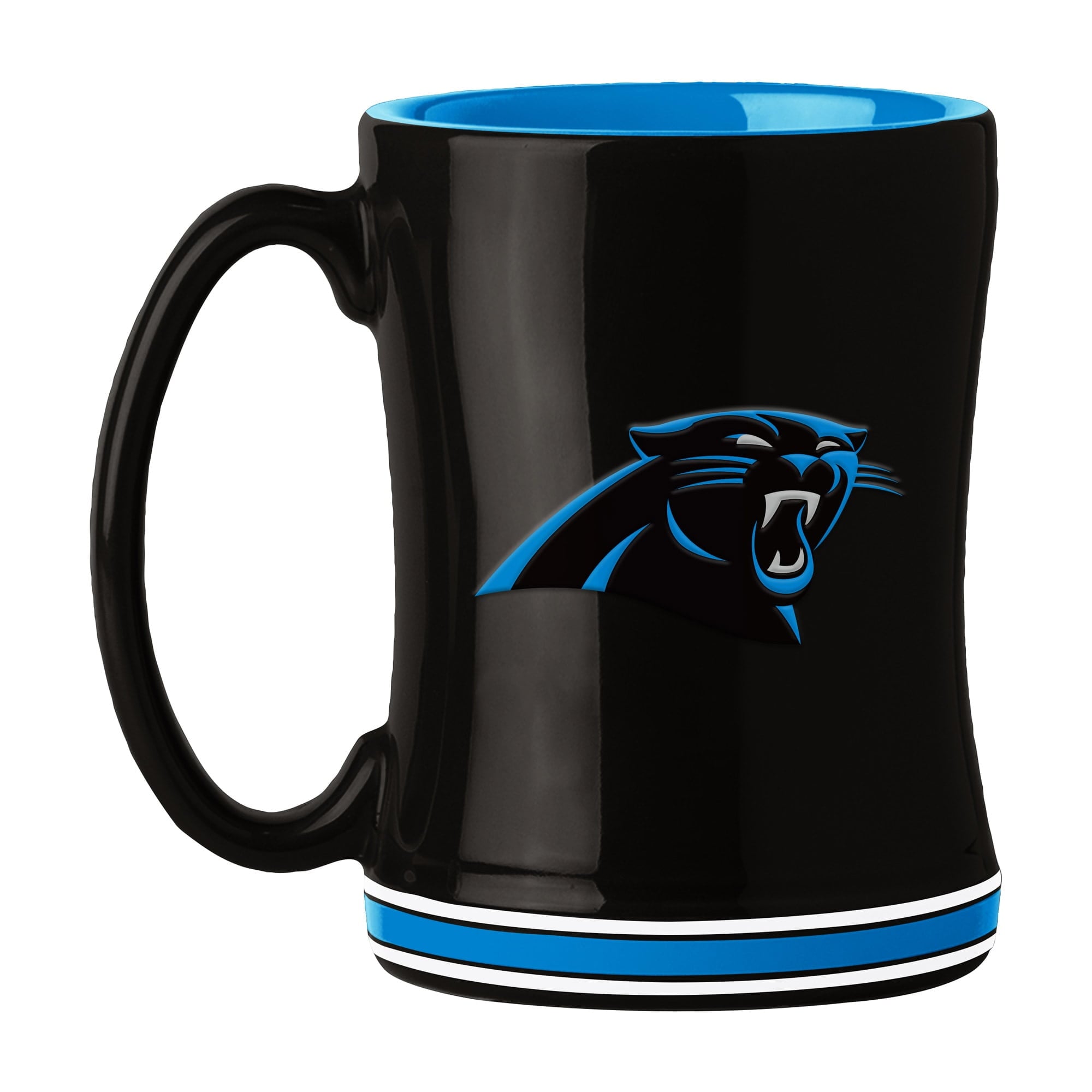 14 oz Sculpted Relief Team Color Carolina Panthers Coffee Mug