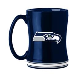 14 oz Sculpted Relief Team Color Seattle Seahawks Coffee Mug