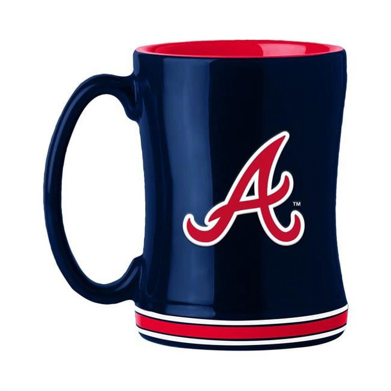 Picture of Logo 629333676 14 oz Sculpted Relief Team Color Atlanta Braves Coffee Mug