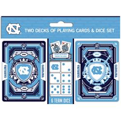 Masterpieces Puzzle 598801344 North Carolina Tar Heels Playing Cards & Dice Set