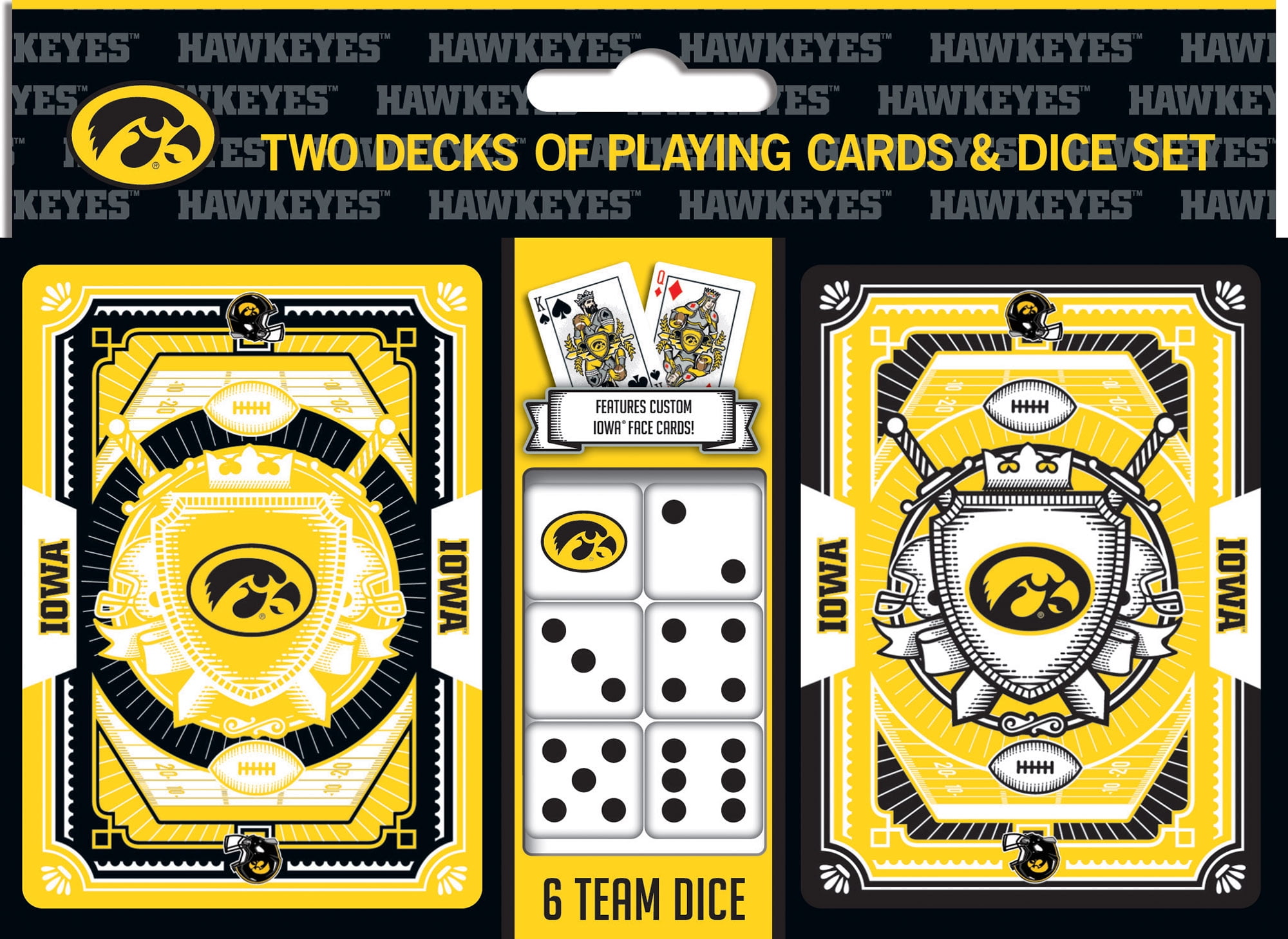Masterpieces Puzzle 598801345 Iowa Hawkeyes Playing Cards & Dice Set