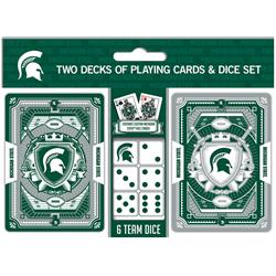 Michigan State Spartans Playing Cards & Dice Set