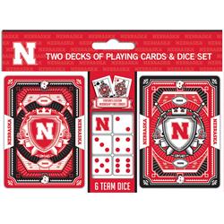 Nebraska Cornhuskers Playing Cards & Dice Set