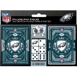 Masterpieces Puzzle 598801359 Philadelphia Eagles Playing Cards & Dice Set