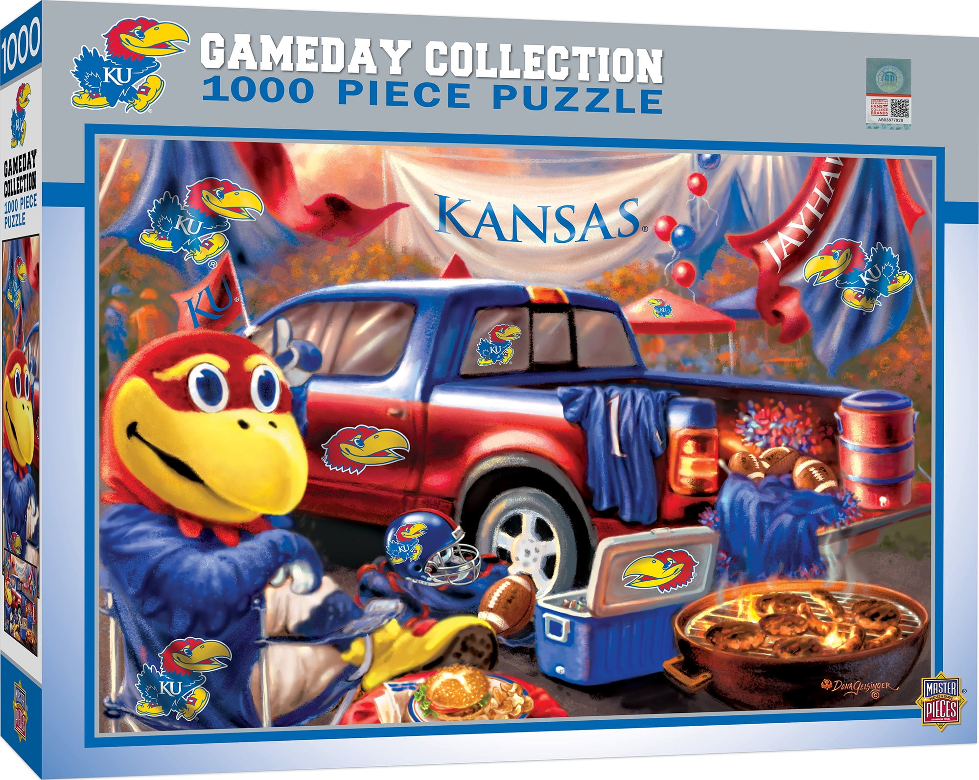 Picture of Masterpieces Puzzle 598801053 Kansas Jayhawks Gameday Design Puzzle - 1000 Piece