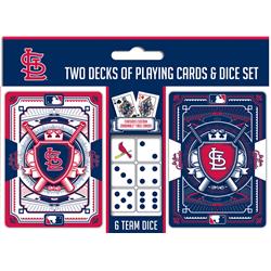 Masterpieces Puzzle 598801331 St. Louis Cardinals Playing Cards & Dice Set
