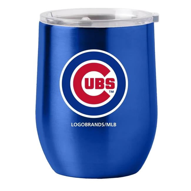 Picture of Logo 629367389 16 oz Stainless Steel Curved Chicago Cubs Travel Tumbler