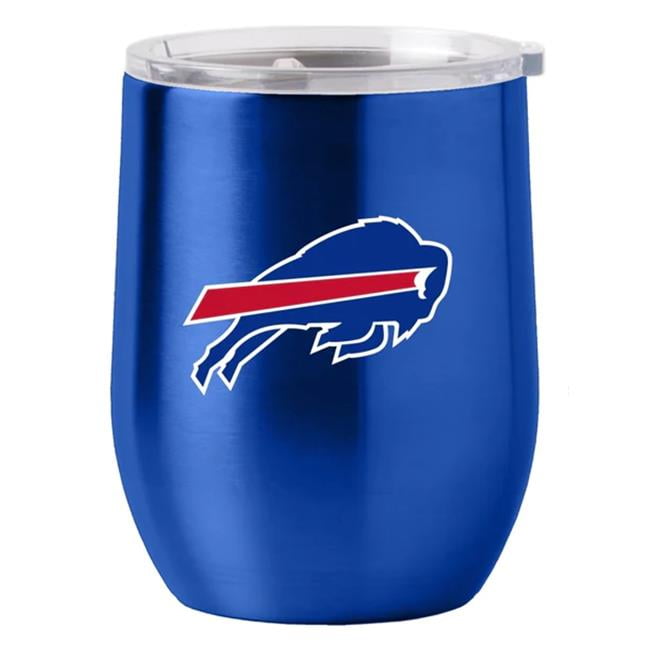 629381264 16 oz Stainless Steel Curved Buffalo Bills Travel Tumbler -  Logo