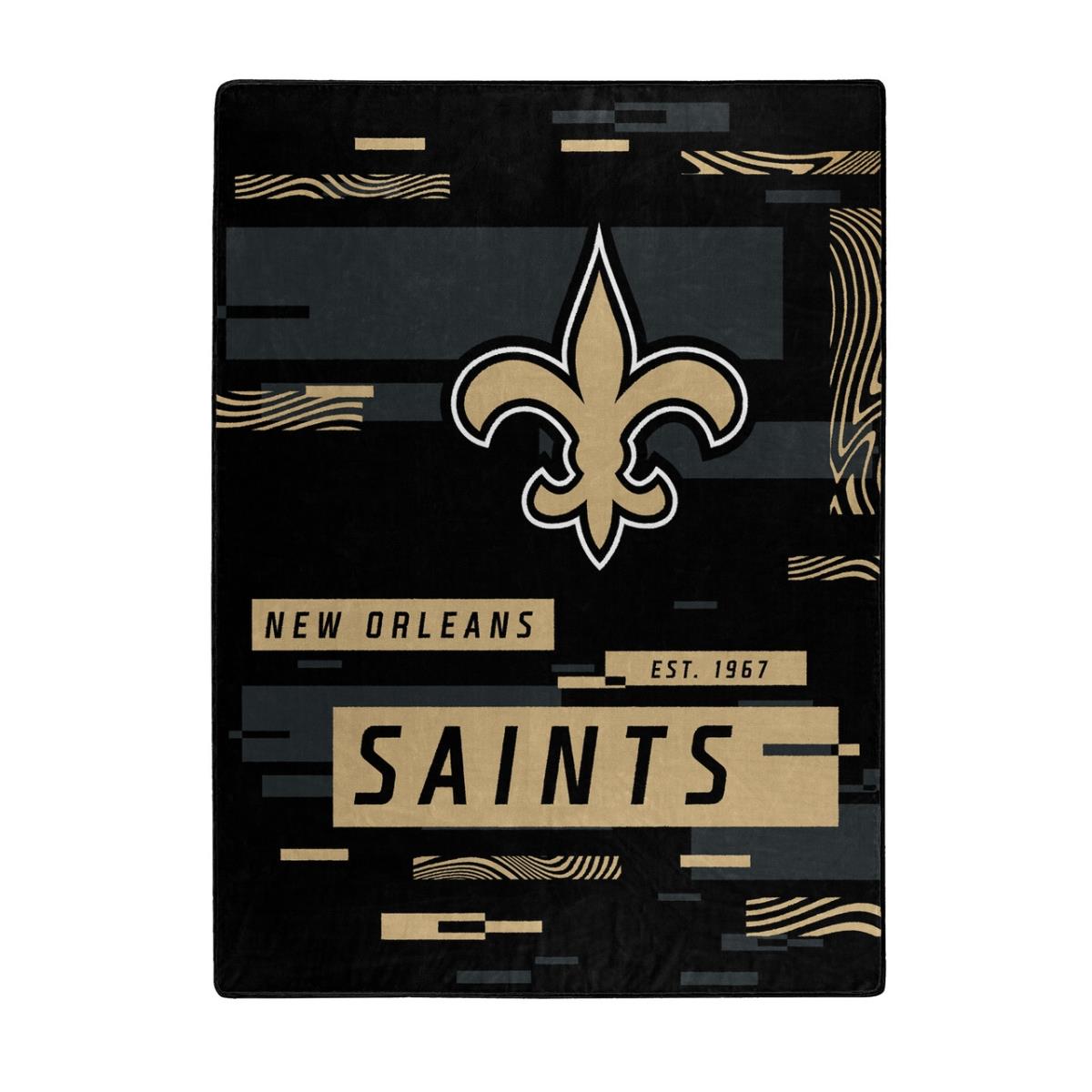 9060433349 60 x 80 in. New Orleans Saints Raschel Digitize Design Blanket