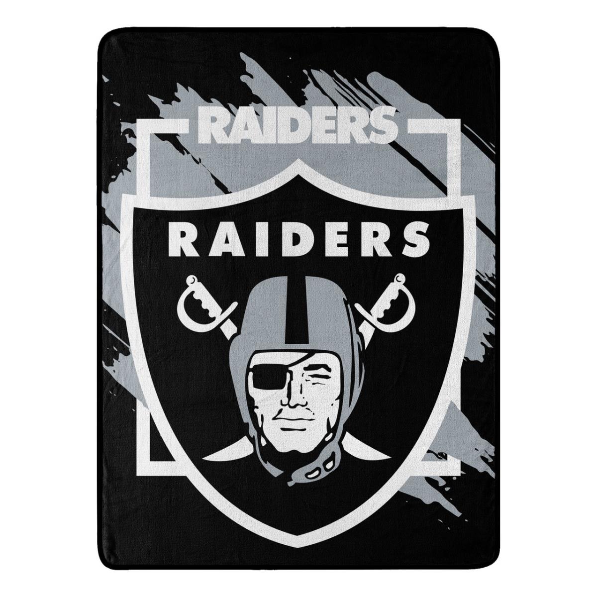 9060433149 46 x 60 in. Las Vegas Raiders Micro Raschel Dimensional Design Rolled Blanket