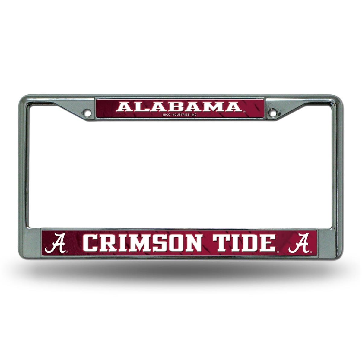 1140702620 Alabama Crimson Tide Frame Chrome Printed Insert License Plate -  Rico Industries