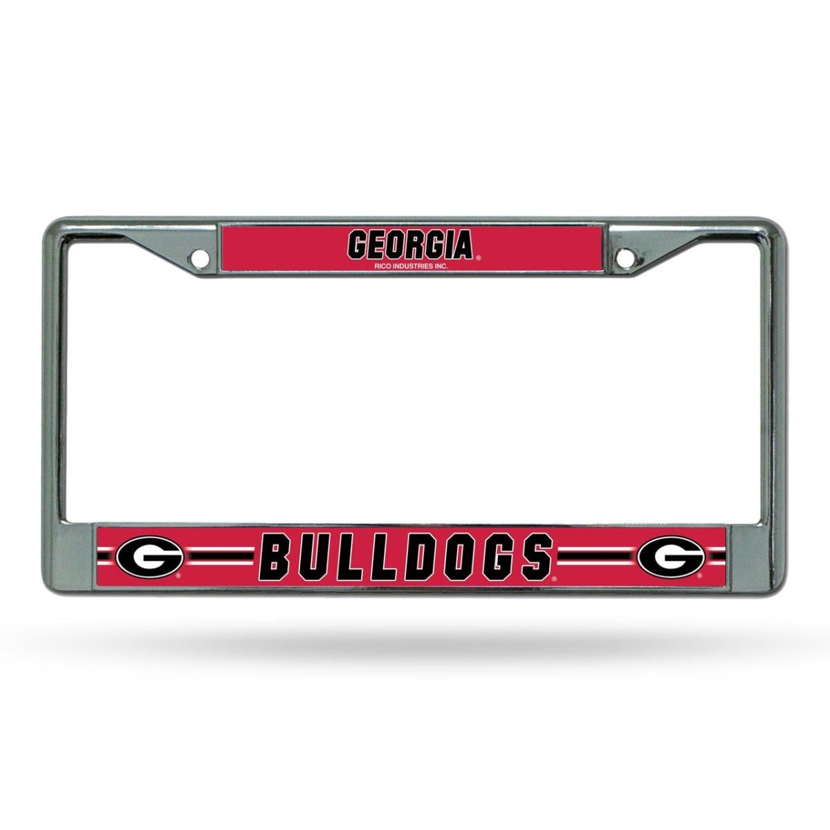 1140702628 Georgia Bulldogs Frame Chrome Printed Insert License Plate