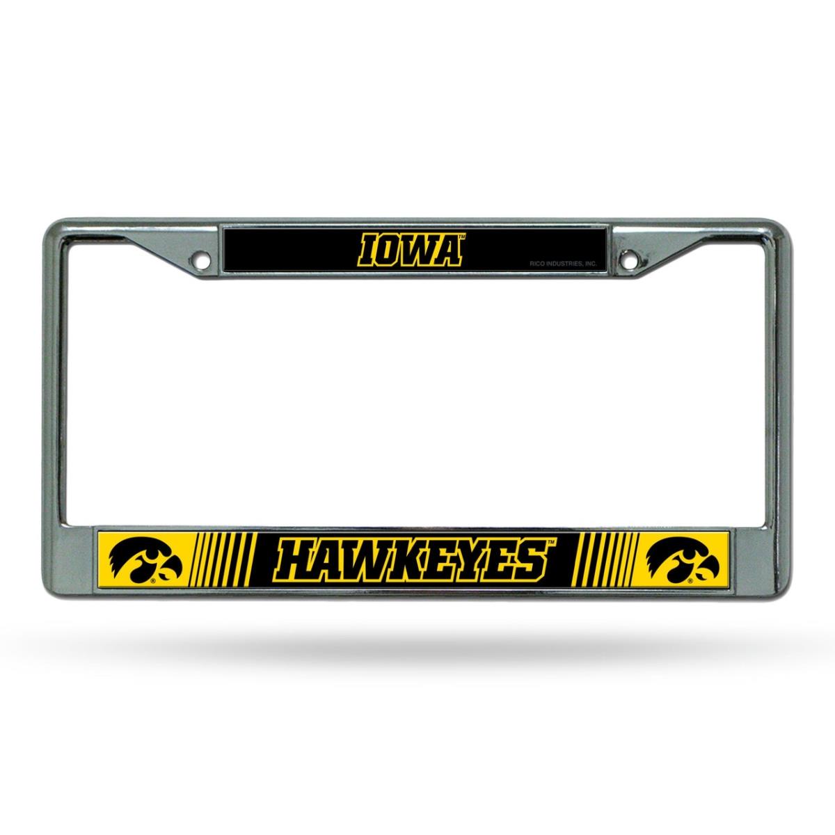 1140702631 Iowa Hawkeyes Frame Chrome Printed Insert License Plate