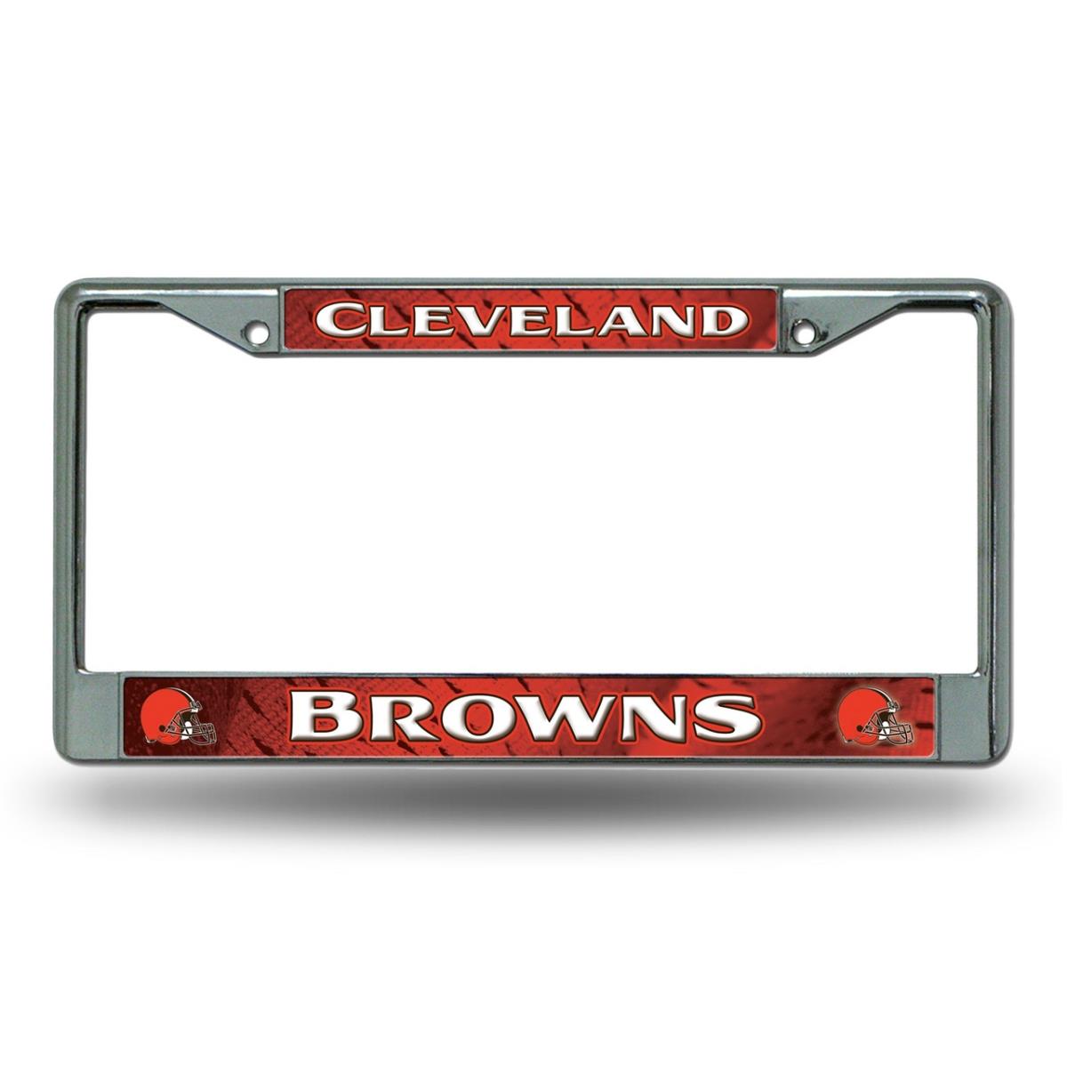 1140702649 Cleveland Browns Frame Chrome Printed Insert License Plate