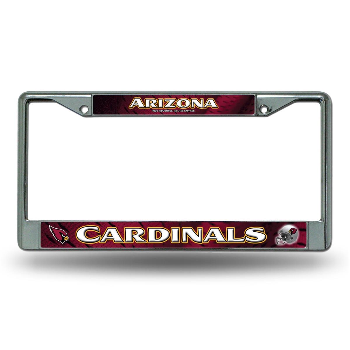 1140702650 Arizona Cardinals Frame Chrome Printed Insert License Plate