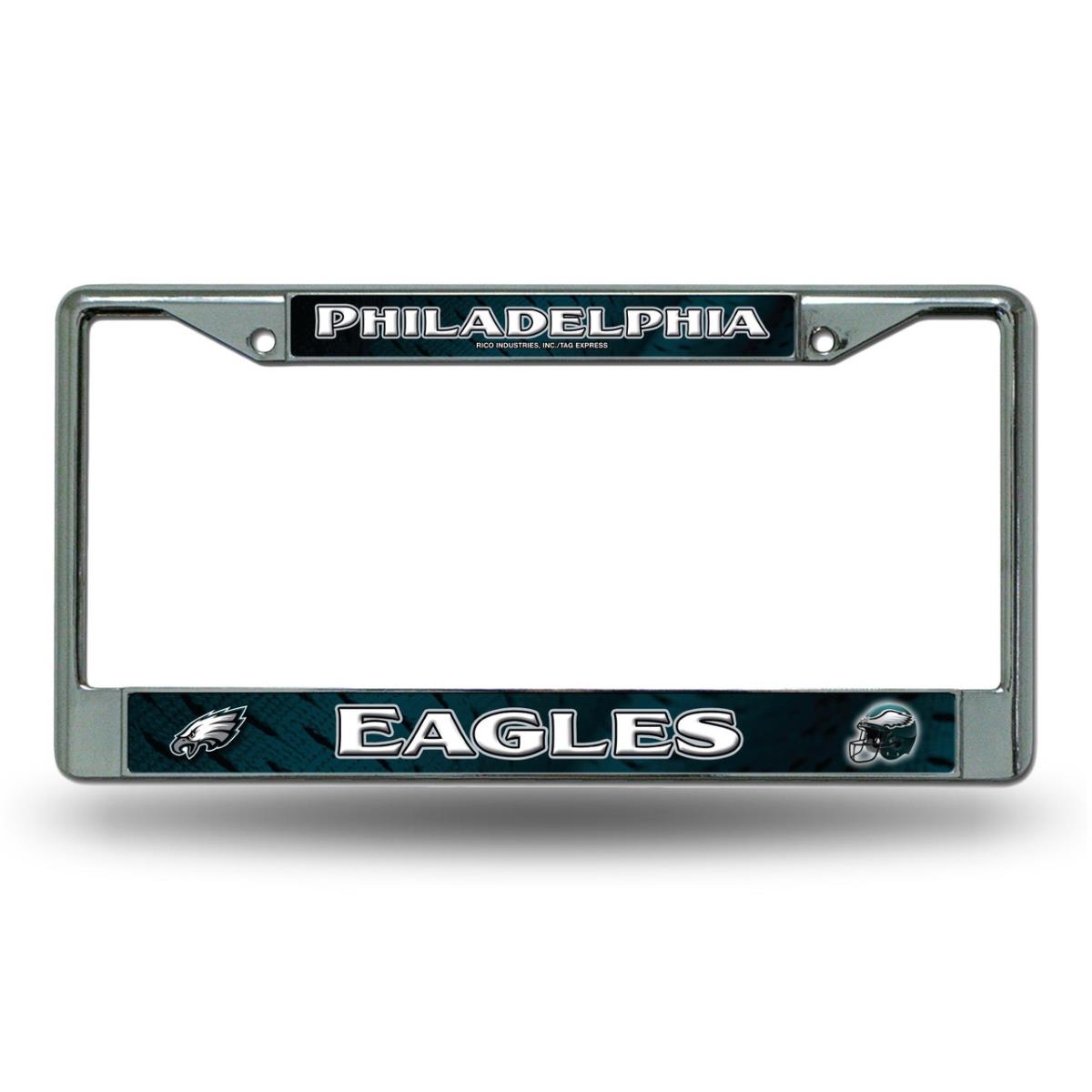 1140702653 Philadelphia Eagles Frame Chrome Printed Insert License Plate