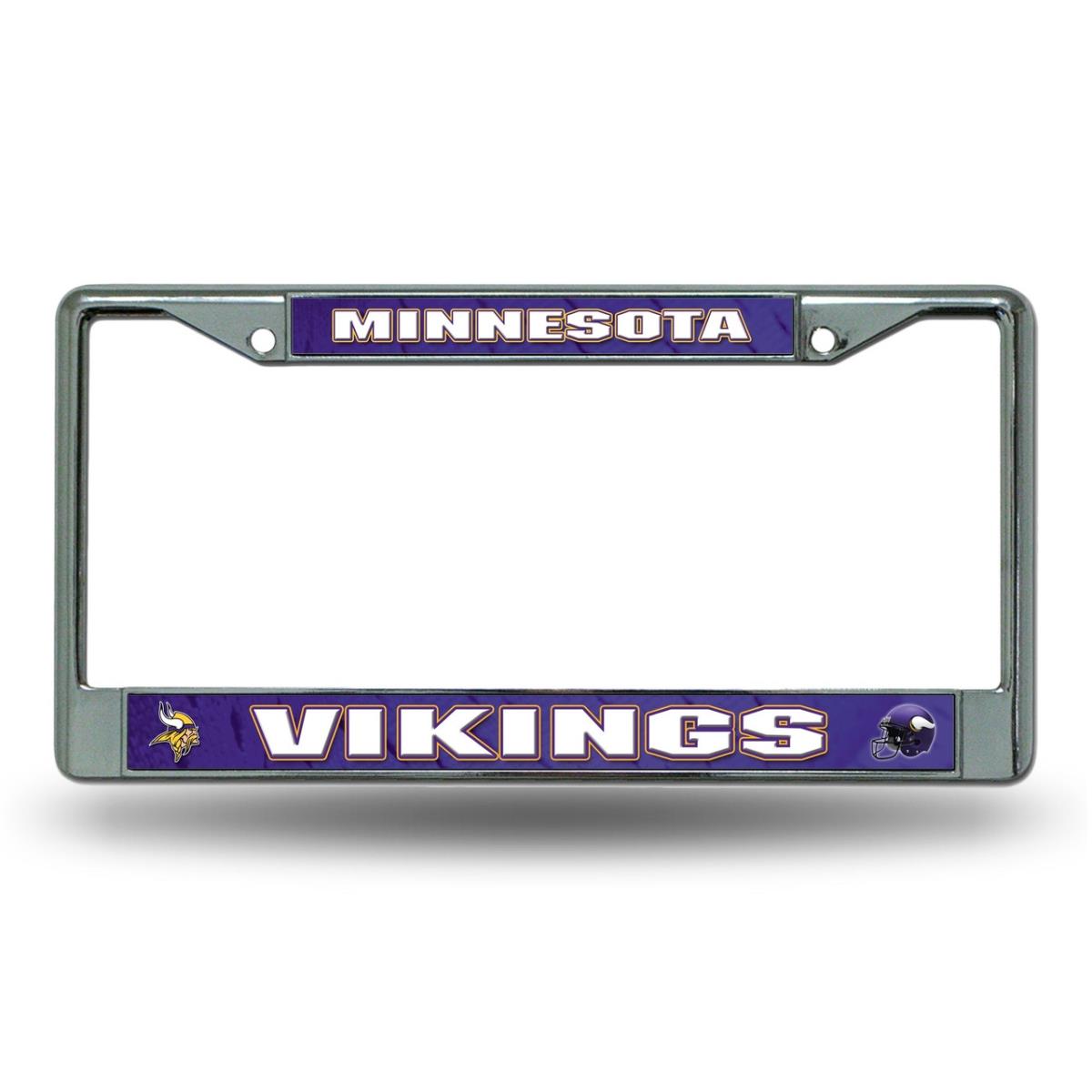 1140702662 Minnesota Vikings Frame Printed Insert License Plate, Chrome