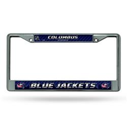 1140702664 Columbus Blue Jackets Frame Printed Insert License Plate, Chrome