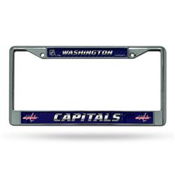 1140702665 Washington Capitals Frame Printed Insert License Plate, Chrome