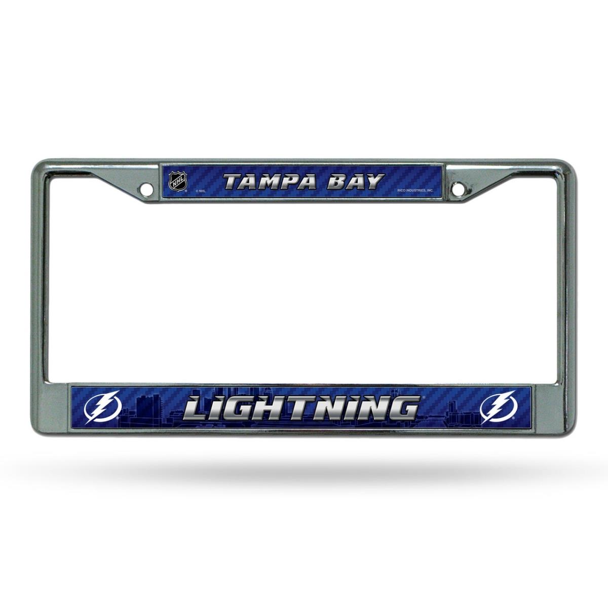 1140702666 Tampa Bay Lightning Frame Printed Insert License Plate, Chrome