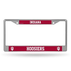 1140726050 Indiana Hoosiers Frame Printed Insert License Plate, Chrome