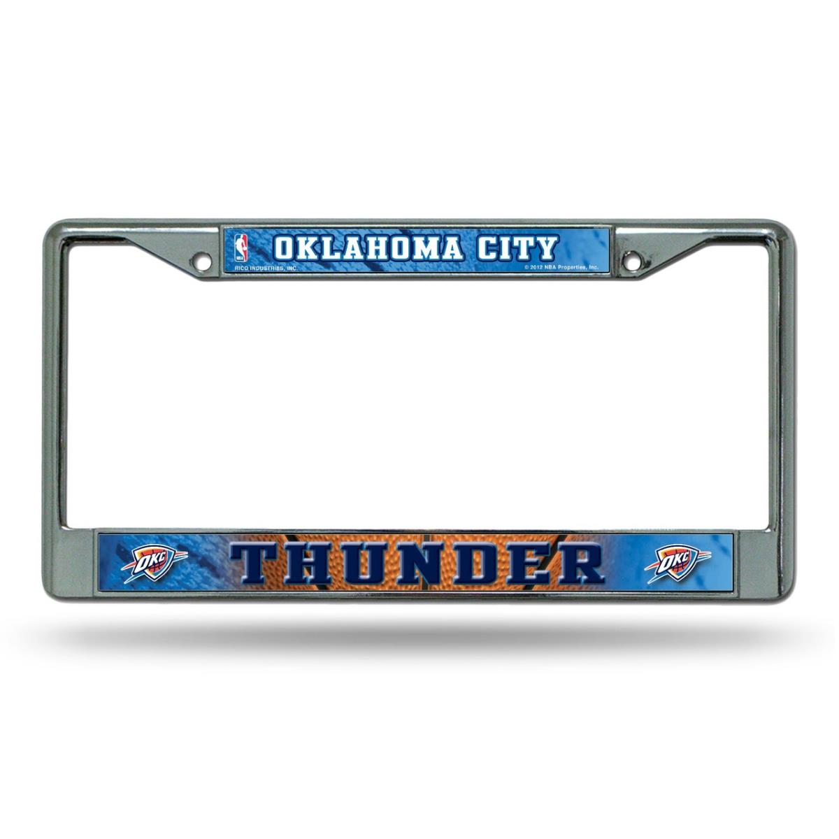 1140735353 Oklahoma City Thunder Frame Chrome Printed Insert License Plate