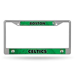 1140742066 Boston Celtics Frame Chrome Printed Insert License Plate