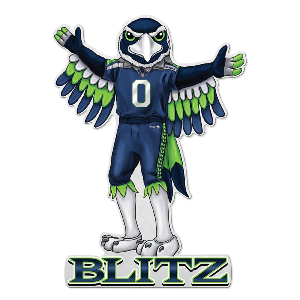 1140745359 Seattle Seahawks Pennant Shape Cut Mascot Design