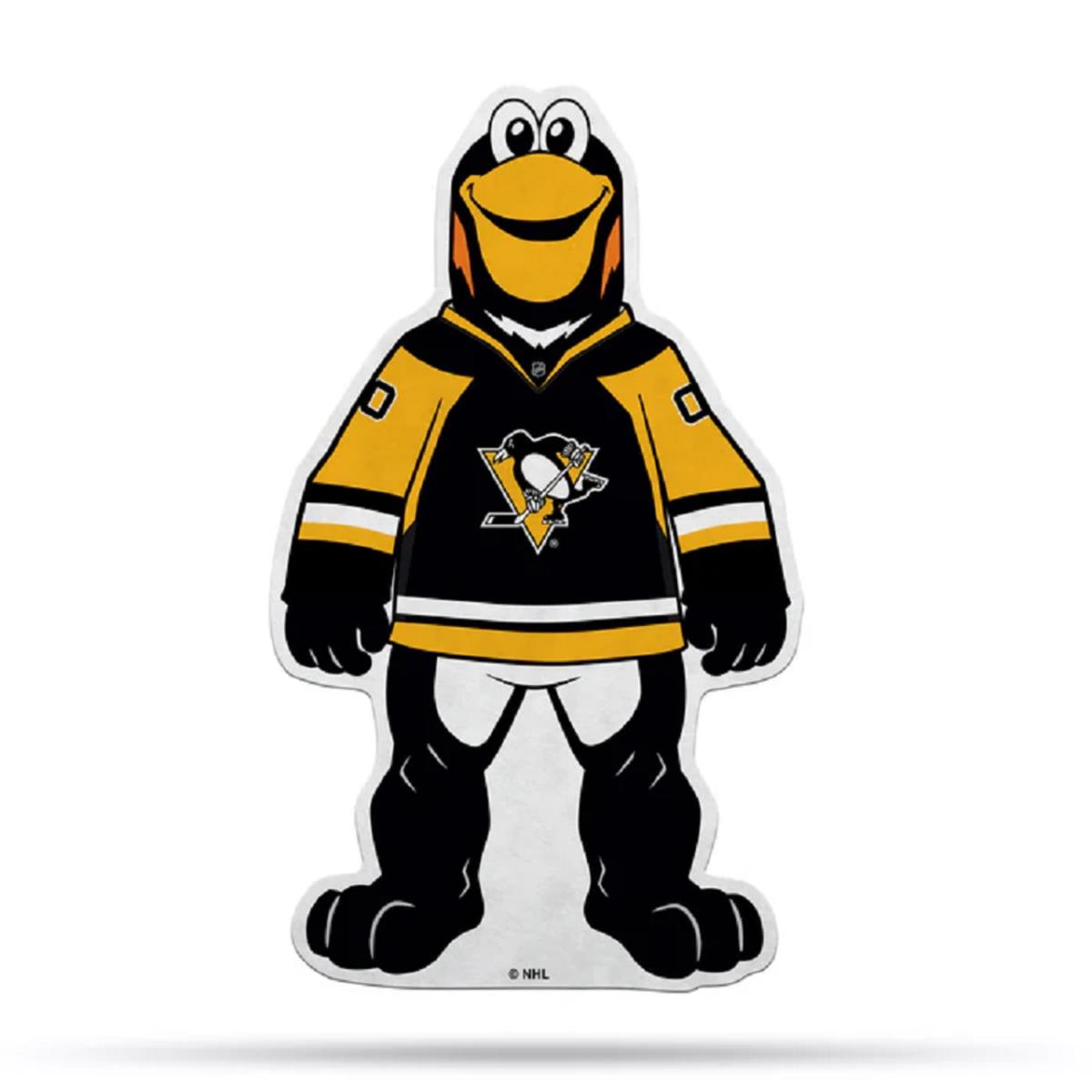 1140745364 Pittsburgh Penguins Shape Cut Mascot Design Pennant