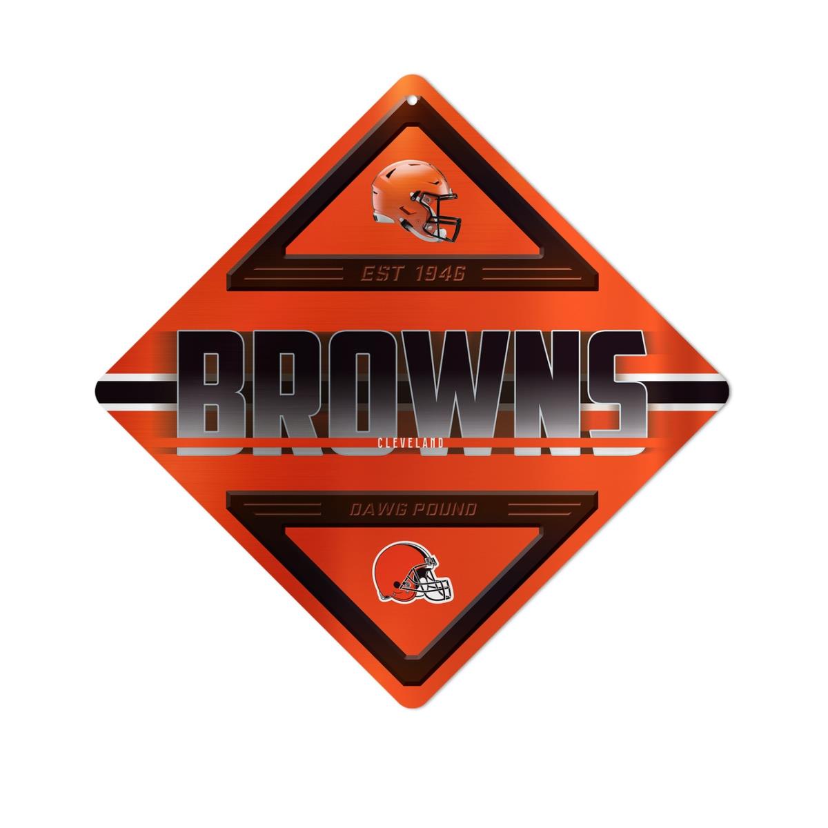 1140746227 Cleveland Browns Metal Diamond Shape Sign