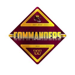 1140746233 Washington Commanders Metal Diamond Shape Sign